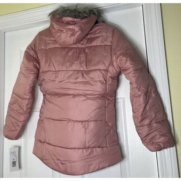 R 1881 by S. Rothschild Girls Quilt Puffer Jacket with Scarf Rose Pink XL 16 NWT